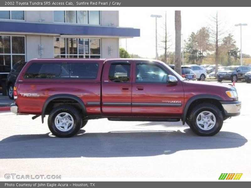 Sunfire Red Pearl / Gray 2002 Toyota Tundra SR5 Access Cab