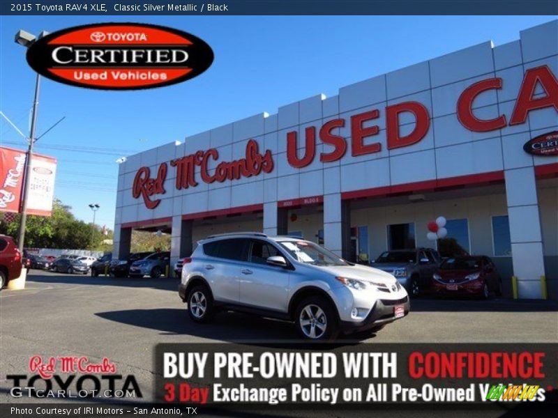 Classic Silver Metallic / Black 2015 Toyota RAV4 XLE