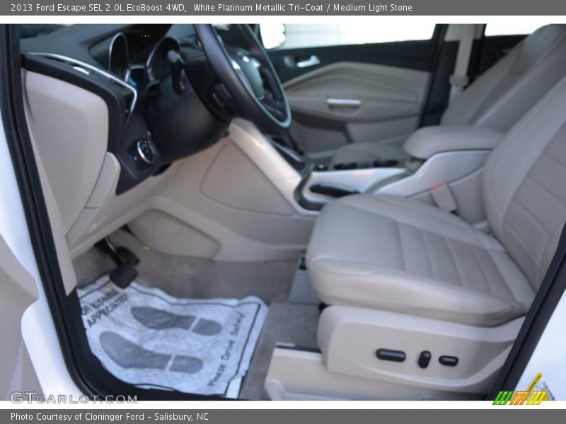 White Platinum Metallic Tri-Coat / Medium Light Stone 2013 Ford Escape SEL 2.0L EcoBoost 4WD