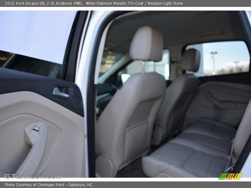 White Platinum Metallic Tri-Coat / Medium Light Stone 2013 Ford Escape SEL 2.0L EcoBoost 4WD