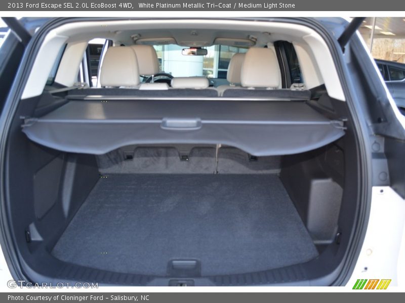 White Platinum Metallic Tri-Coat / Medium Light Stone 2013 Ford Escape SEL 2.0L EcoBoost 4WD