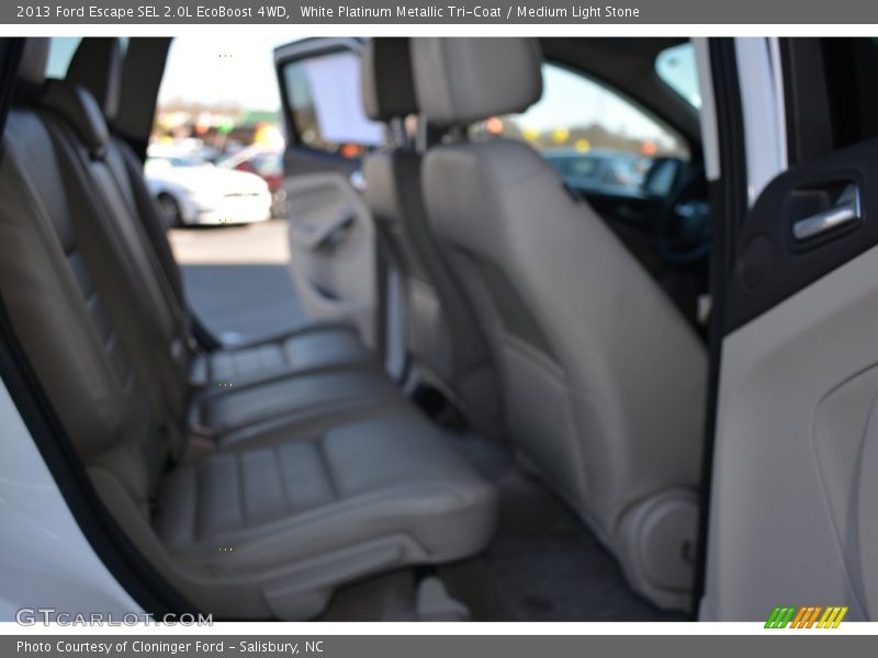 White Platinum Metallic Tri-Coat / Medium Light Stone 2013 Ford Escape SEL 2.0L EcoBoost 4WD
