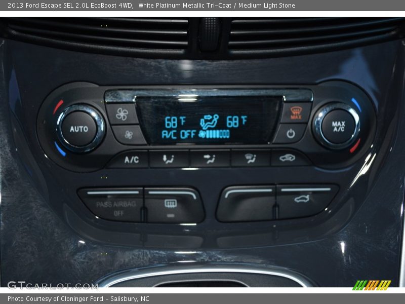 White Platinum Metallic Tri-Coat / Medium Light Stone 2013 Ford Escape SEL 2.0L EcoBoost 4WD