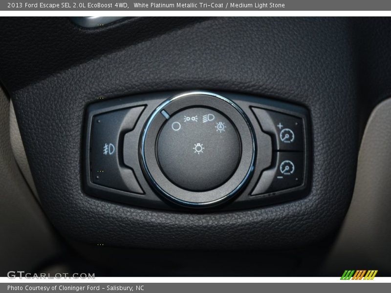 White Platinum Metallic Tri-Coat / Medium Light Stone 2013 Ford Escape SEL 2.0L EcoBoost 4WD