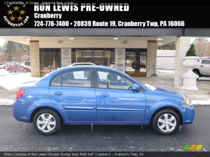 Sapphire Blue / Gray 2010 Kia Rio LX Sedan