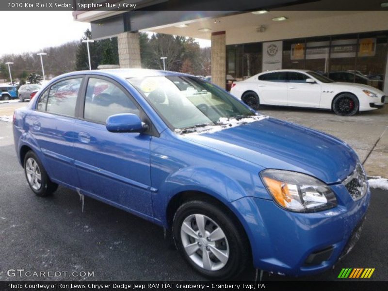 Sapphire Blue / Gray 2010 Kia Rio LX Sedan