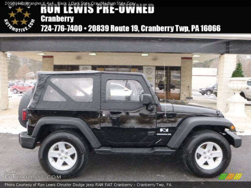 Black / Dark Slate Gray/Medium Slate Gray 2008 Jeep Wrangler X 4x4