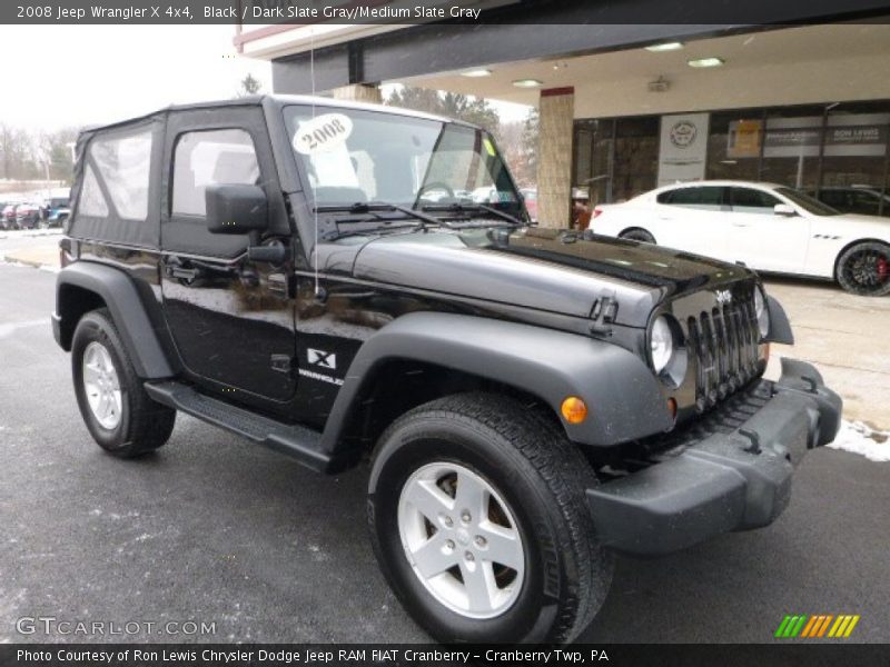 Black / Dark Slate Gray/Medium Slate Gray 2008 Jeep Wrangler X 4x4