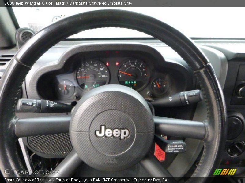 Black / Dark Slate Gray/Medium Slate Gray 2008 Jeep Wrangler X 4x4
