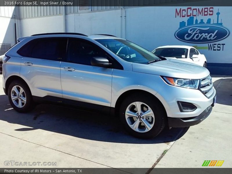 Ingot Silver / Ebony 2016 Ford Edge SE