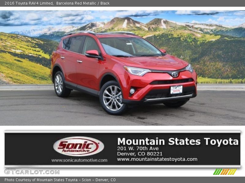 Barcelona Red Metallic / Black 2016 Toyota RAV4 Limited