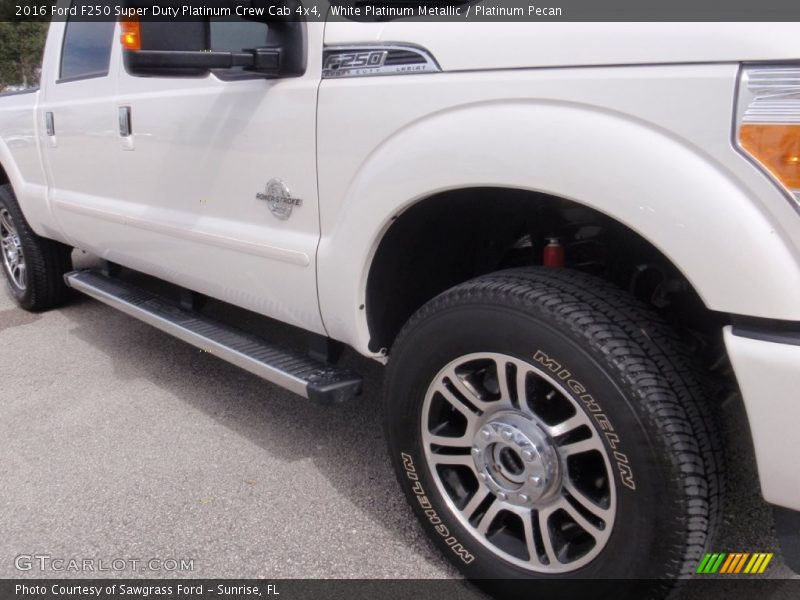 White Platinum Metallic / Platinum Pecan 2016 Ford F250 Super Duty Platinum Crew Cab 4x4