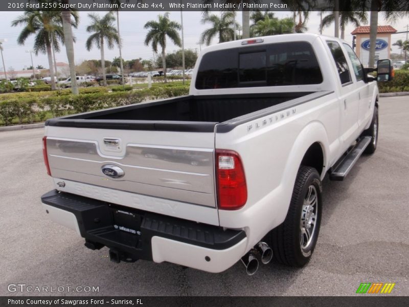 White Platinum Metallic / Platinum Pecan 2016 Ford F250 Super Duty Platinum Crew Cab 4x4