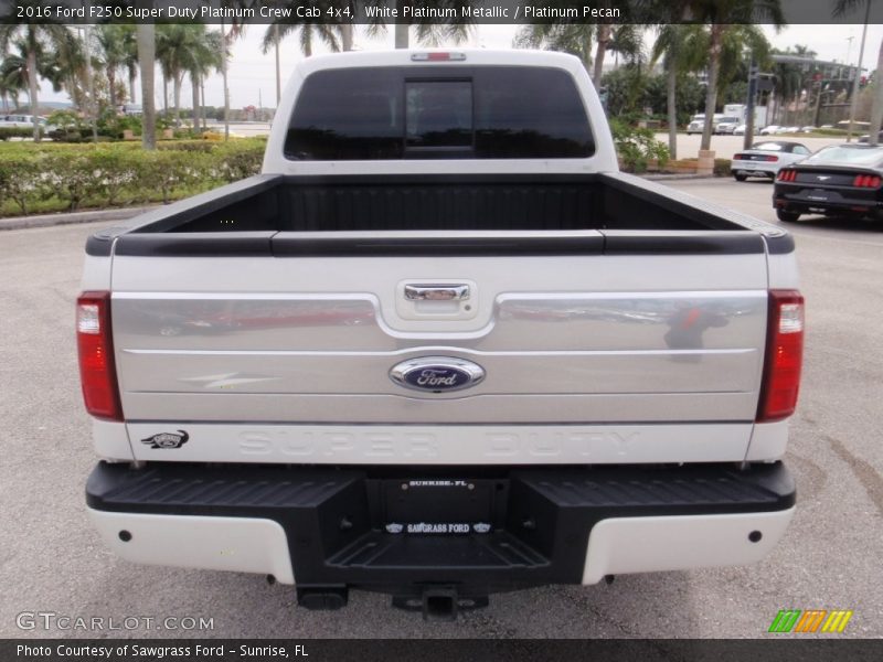 White Platinum Metallic / Platinum Pecan 2016 Ford F250 Super Duty Platinum Crew Cab 4x4