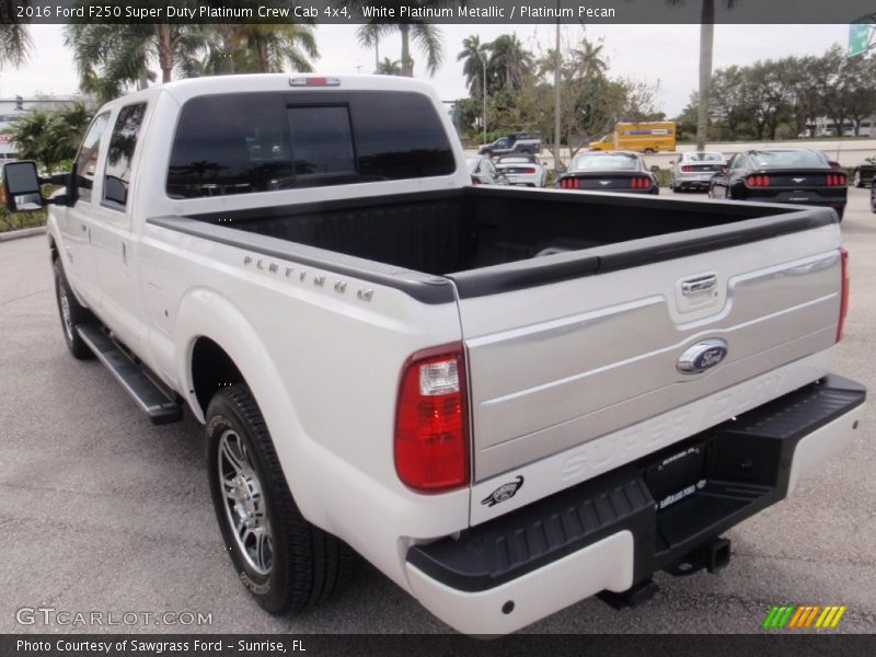 White Platinum Metallic / Platinum Pecan 2016 Ford F250 Super Duty Platinum Crew Cab 4x4