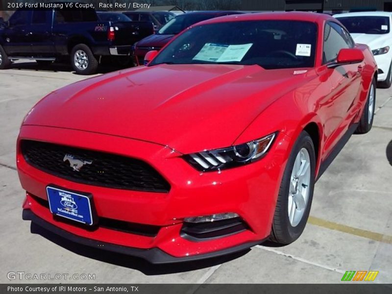 Race Red / Ebony 2016 Ford Mustang V6 Coupe