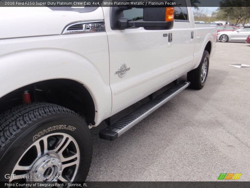 White Platinum Metallic / Platinum Pecan 2016 Ford F250 Super Duty Platinum Crew Cab 4x4