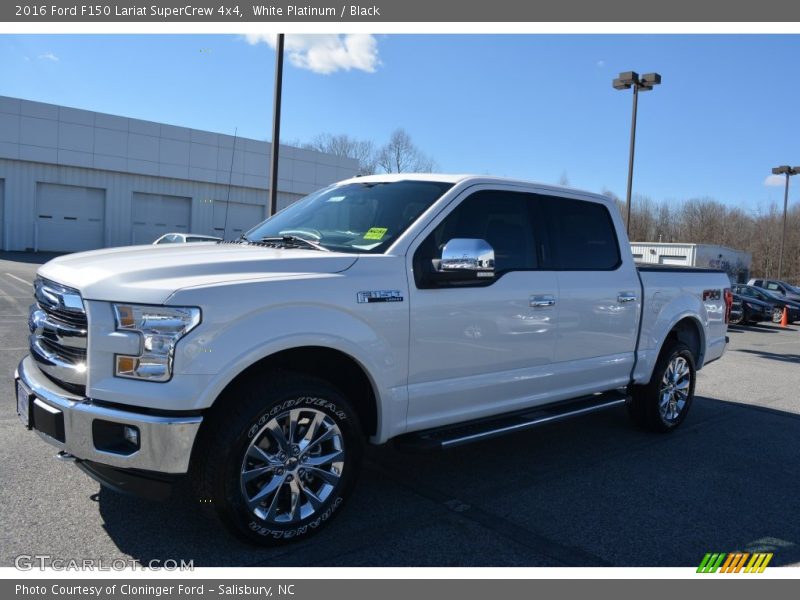 White Platinum / Black 2016 Ford F150 Lariat SuperCrew 4x4