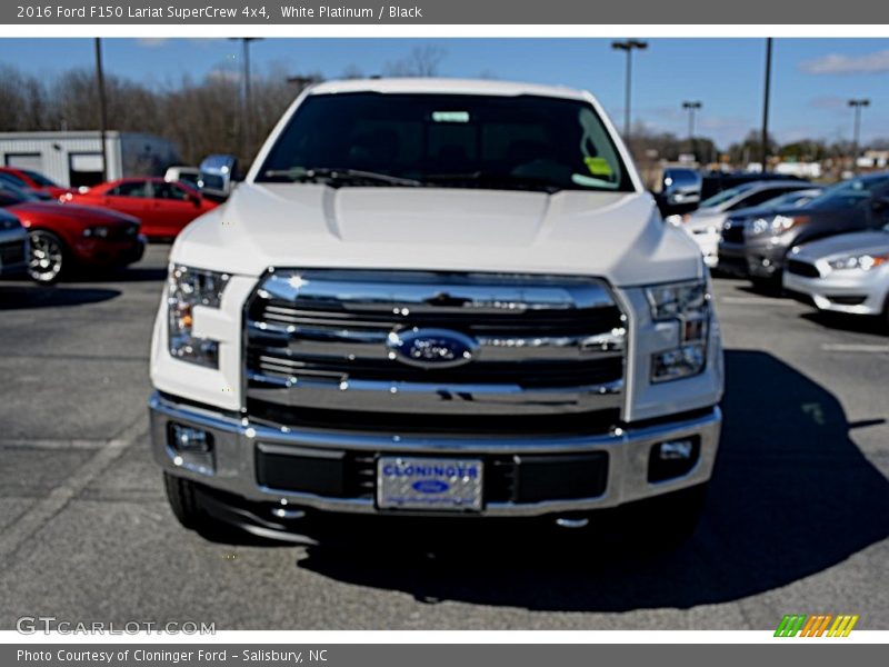 White Platinum / Black 2016 Ford F150 Lariat SuperCrew 4x4