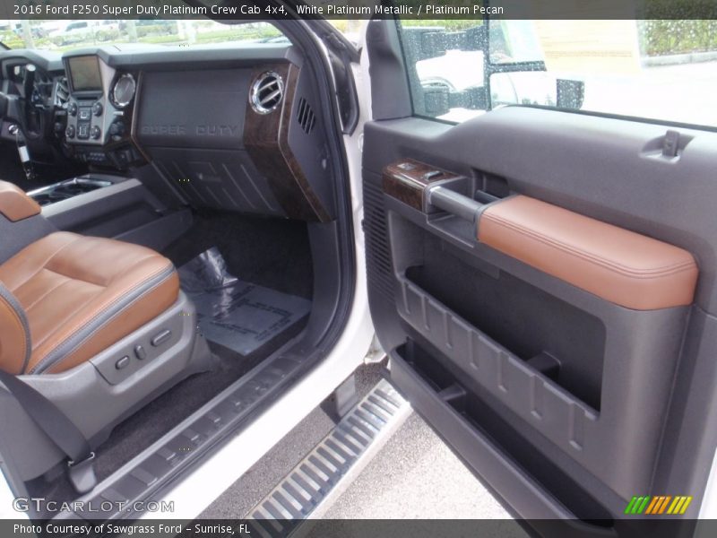White Platinum Metallic / Platinum Pecan 2016 Ford F250 Super Duty Platinum Crew Cab 4x4