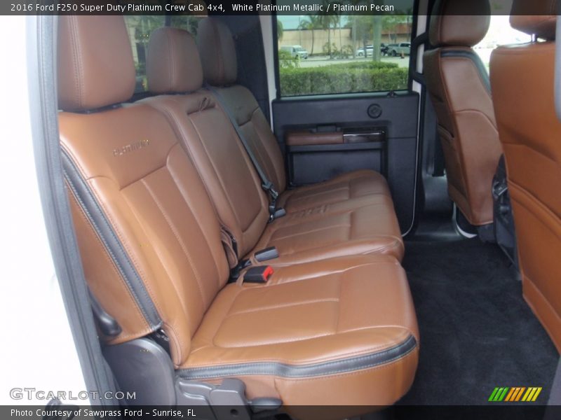 Rear Seat of 2016 F250 Super Duty Platinum Crew Cab 4x4