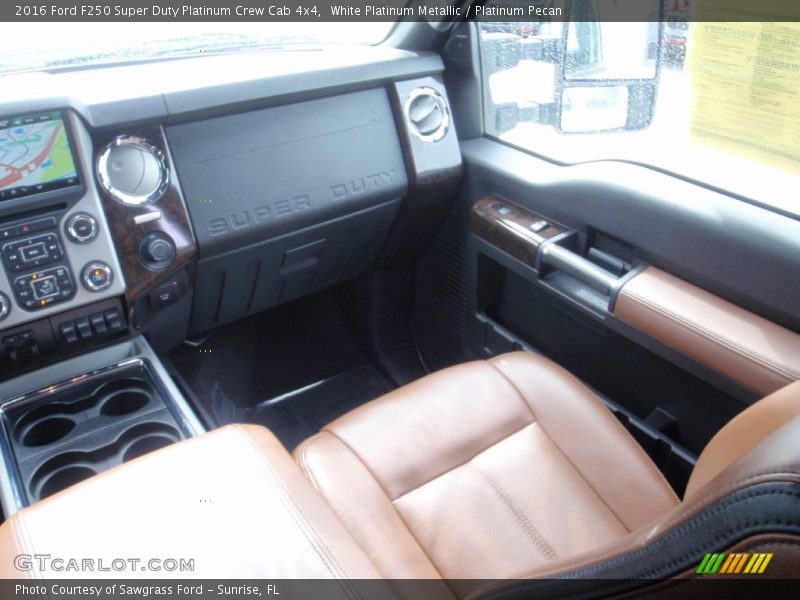 White Platinum Metallic / Platinum Pecan 2016 Ford F250 Super Duty Platinum Crew Cab 4x4
