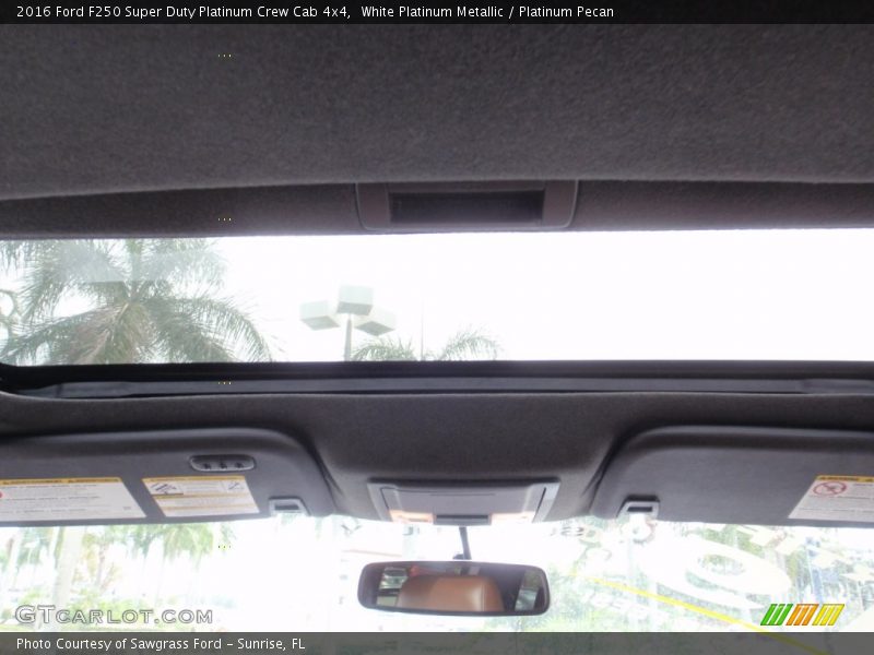 White Platinum Metallic / Platinum Pecan 2016 Ford F250 Super Duty Platinum Crew Cab 4x4