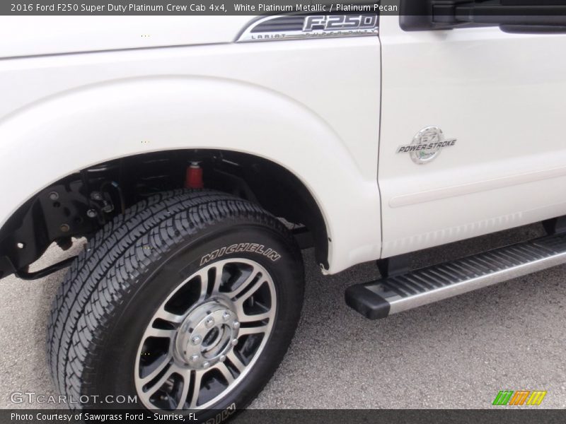 White Platinum Metallic / Platinum Pecan 2016 Ford F250 Super Duty Platinum Crew Cab 4x4