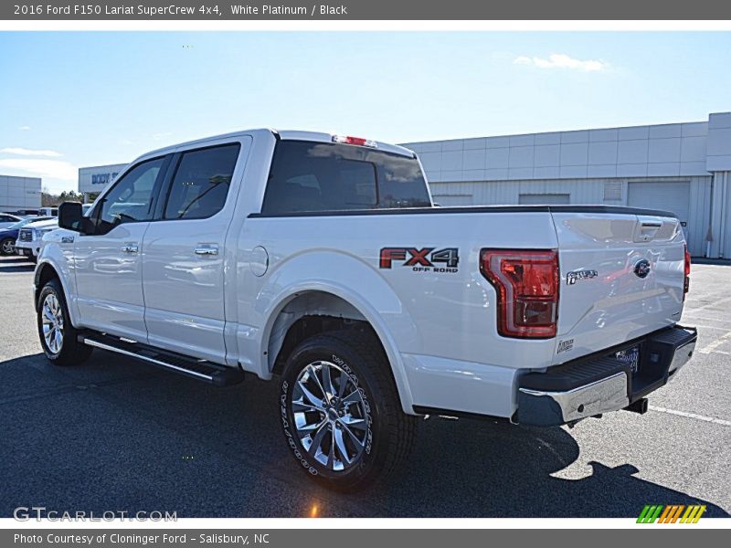 White Platinum / Black 2016 Ford F150 Lariat SuperCrew 4x4