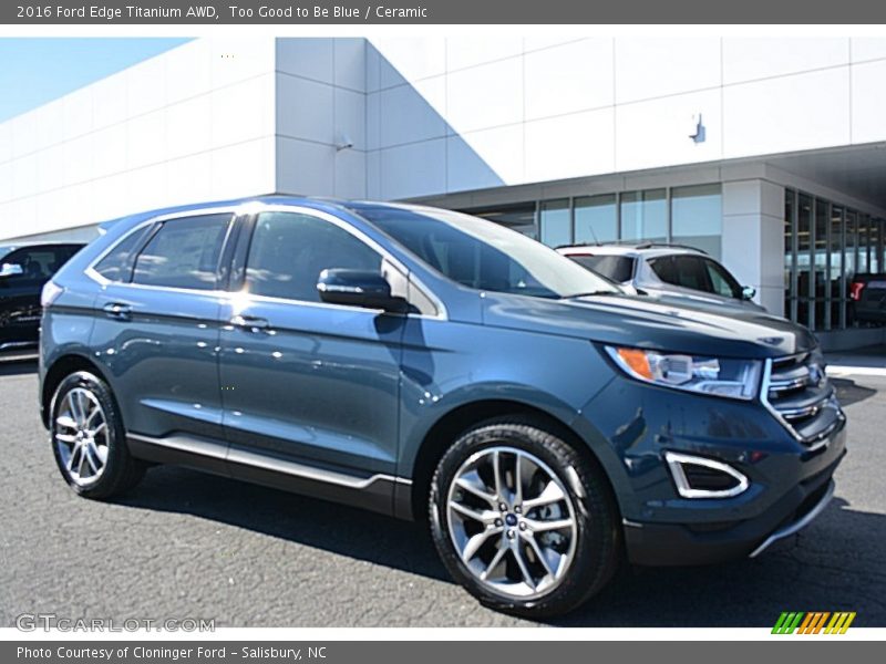 Too Good to Be Blue / Ceramic 2016 Ford Edge Titanium AWD