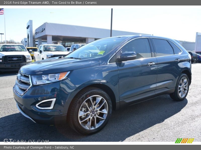 Too Good to Be Blue / Ceramic 2016 Ford Edge Titanium AWD