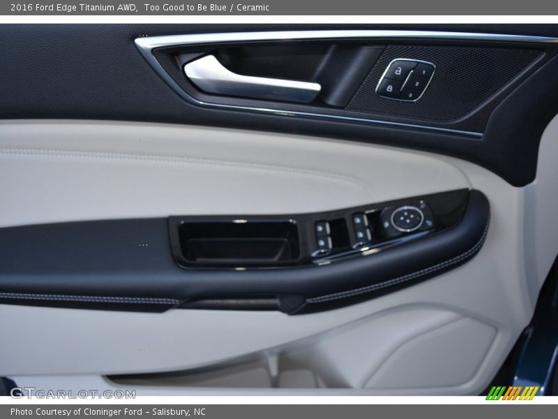 Too Good to Be Blue / Ceramic 2016 Ford Edge Titanium AWD