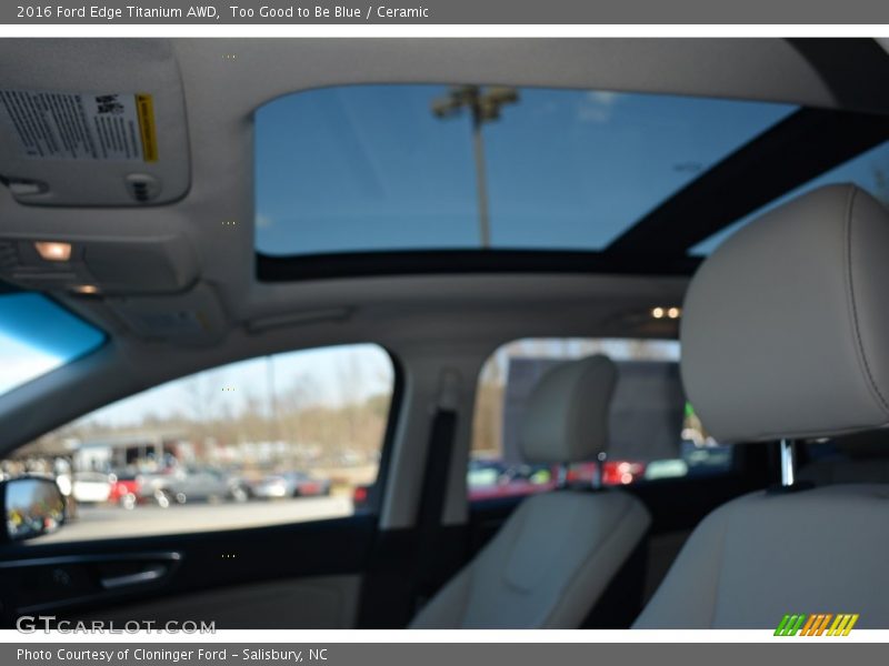 Too Good to Be Blue / Ceramic 2016 Ford Edge Titanium AWD