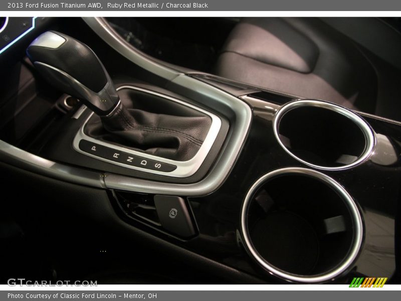 Ruby Red Metallic / Charcoal Black 2013 Ford Fusion Titanium AWD