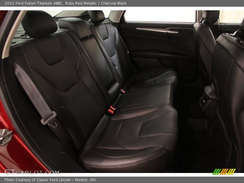 Ruby Red Metallic / Charcoal Black 2013 Ford Fusion Titanium AWD