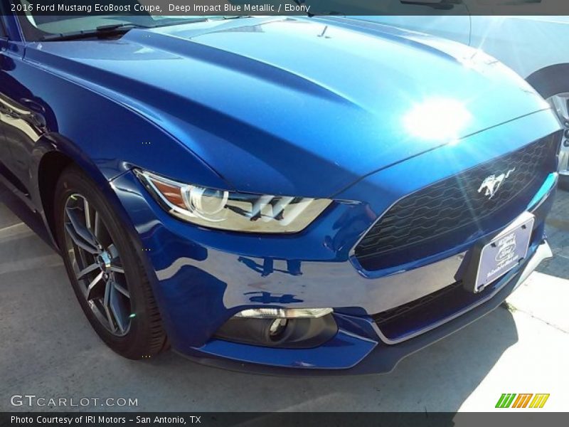 Deep Impact Blue Metallic / Ebony 2016 Ford Mustang EcoBoost Coupe