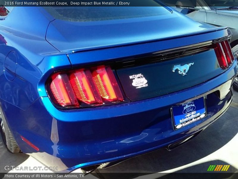 Deep Impact Blue Metallic / Ebony 2016 Ford Mustang EcoBoost Coupe