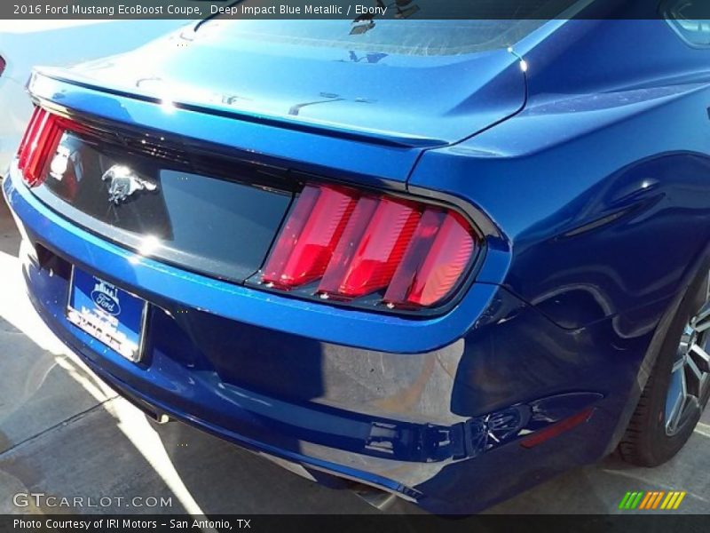 Deep Impact Blue Metallic / Ebony 2016 Ford Mustang EcoBoost Coupe