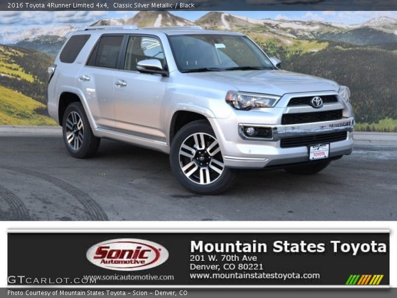 Classic Silver Metallic / Black 2016 Toyota 4Runner Limited 4x4