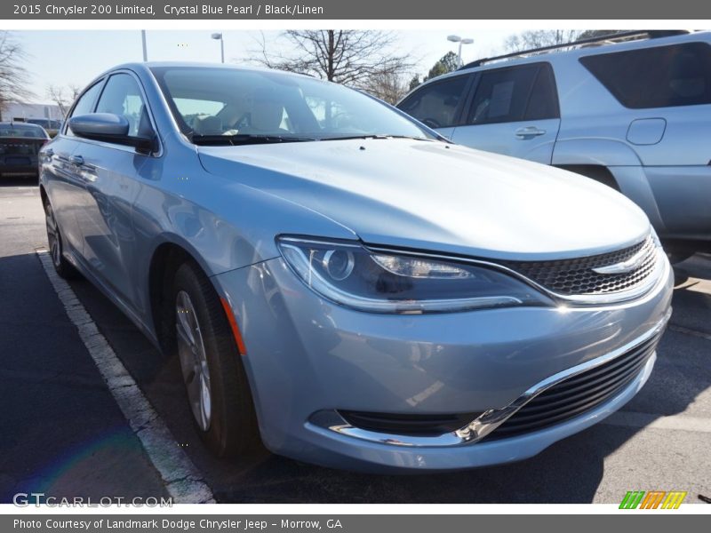 Crystal Blue Pearl / Black/Linen 2015 Chrysler 200 Limited