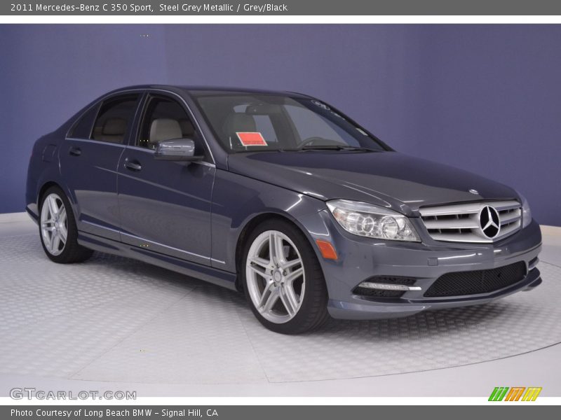 Steel Grey Metallic / Grey/Black 2011 Mercedes-Benz C 350 Sport