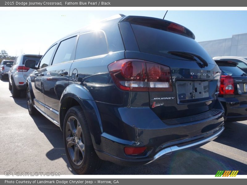 Fathom Blue Pearl / Black 2015 Dodge Journey Crossroad