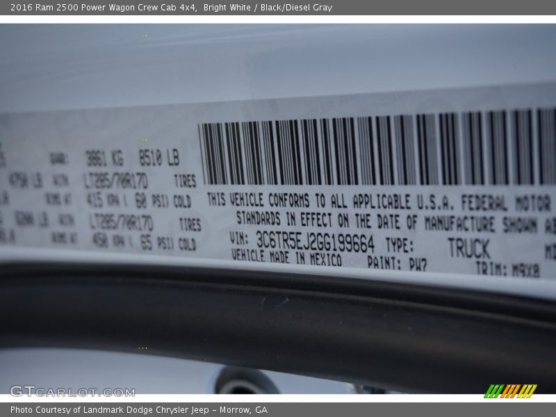 Bright White / Black/Diesel Gray 2016 Ram 2500 Power Wagon Crew Cab 4x4