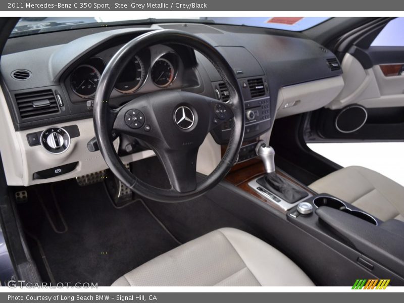 Steel Grey Metallic / Grey/Black 2011 Mercedes-Benz C 350 Sport