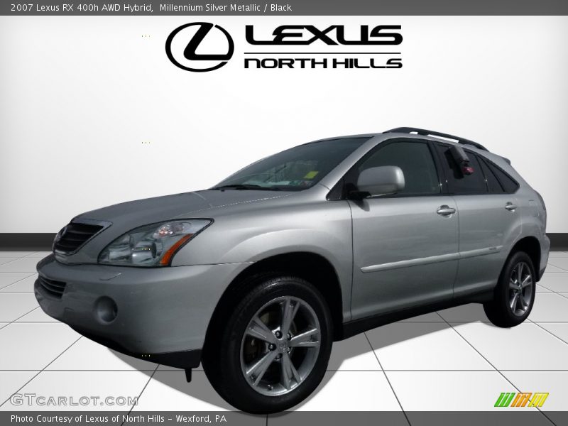 Millennium Silver Metallic / Black 2007 Lexus RX 400h AWD Hybrid