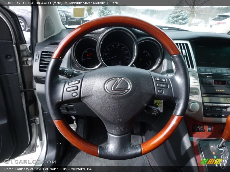 Millennium Silver Metallic / Black 2007 Lexus RX 400h AWD Hybrid