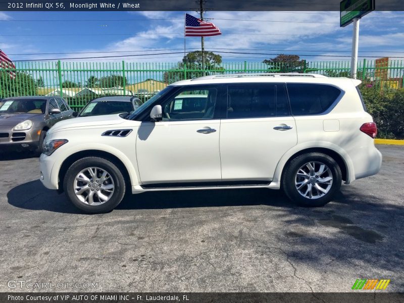 Moonlight White / Wheat 2012 Infiniti QX 56