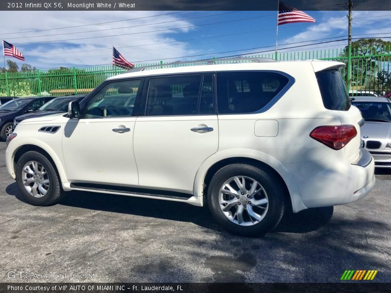 Moonlight White / Wheat 2012 Infiniti QX 56