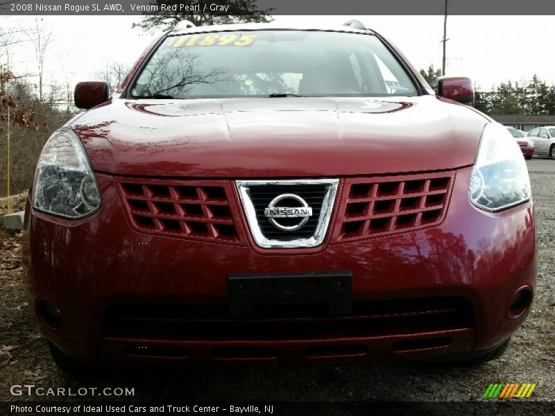 Venom Red Pearl / Gray 2008 Nissan Rogue SL AWD