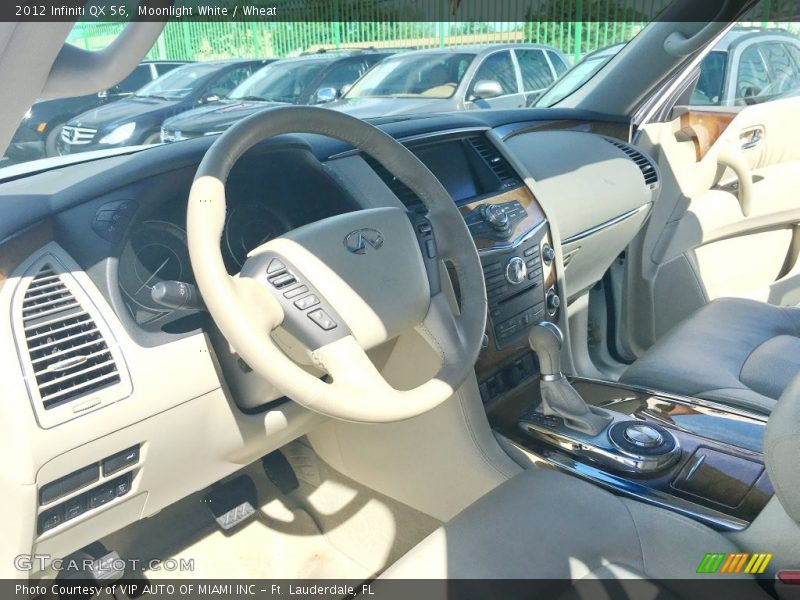 Moonlight White / Wheat 2012 Infiniti QX 56